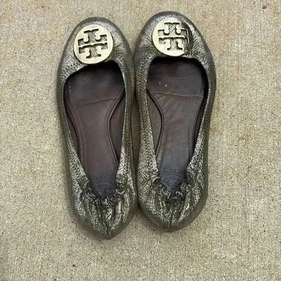 Tory Burch Metallic Flats - Picture 1 of 16
